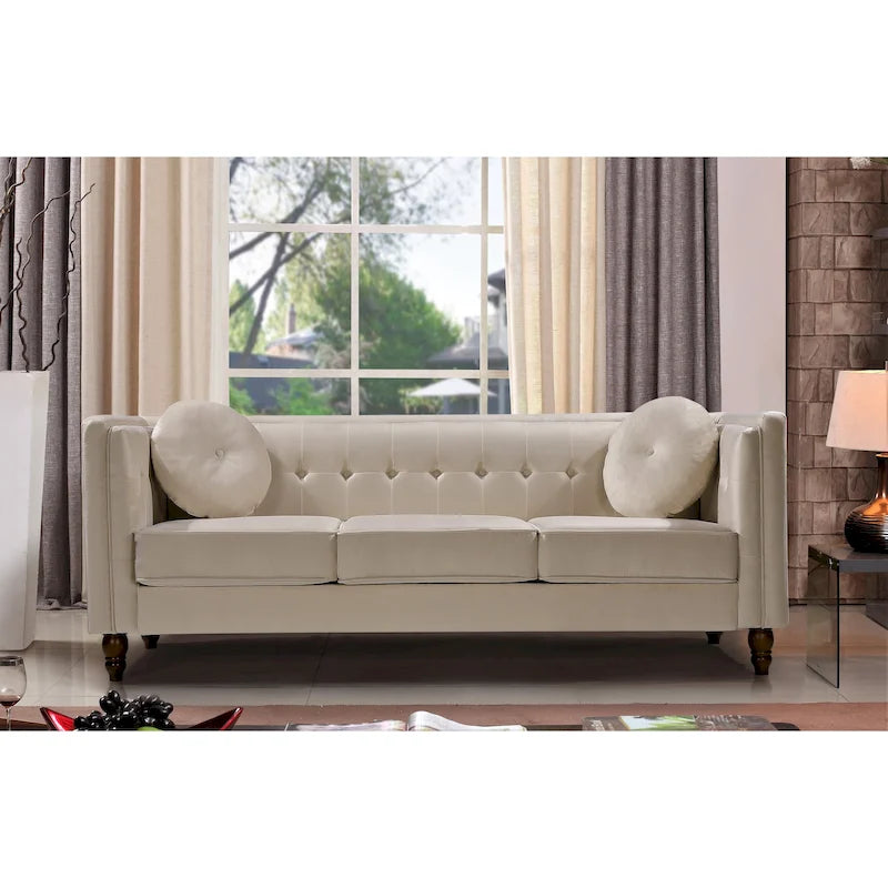 Roberta Velvet Chesterfield Sofa