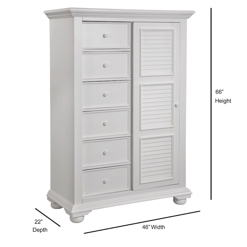 Beachcrest Eggshell White Wood Gentleman's Chest