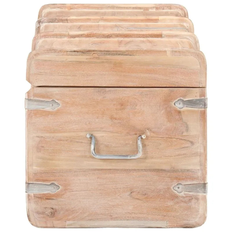 vidaXL Storage Chest Storage Trunk with Latch for Bedroom Solid Wood Acacia - 35.4x15.7x15.7 (W x D x H)