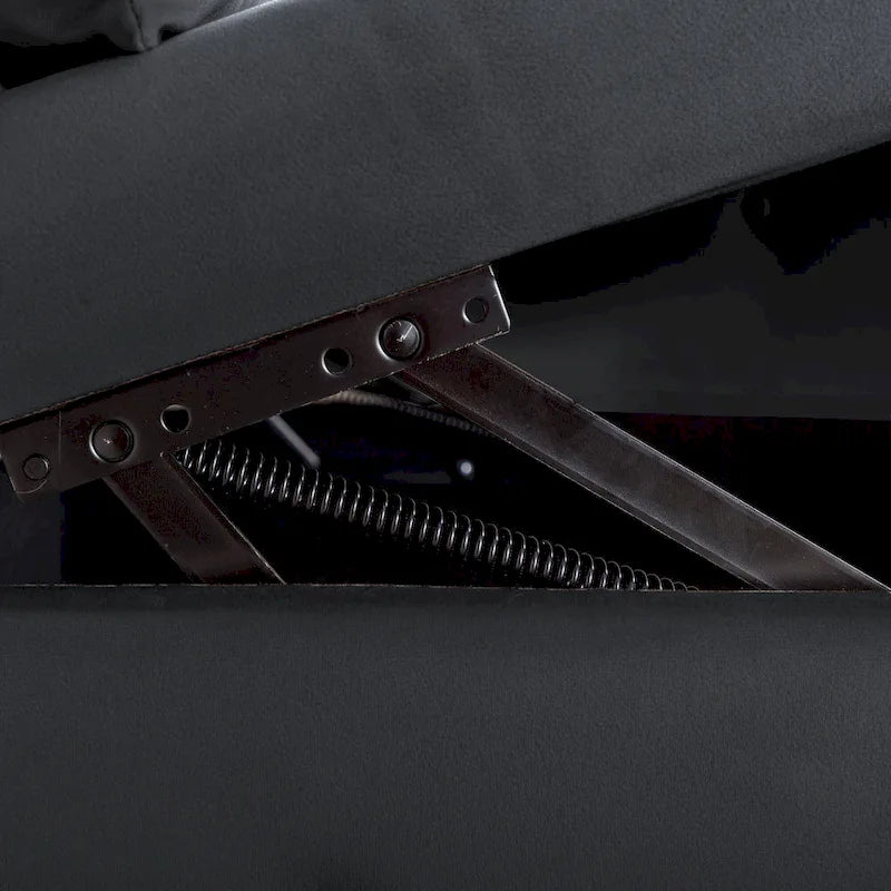 Black 58.26 Velvet Upholstered Button Tufted Chaise Lounge Chair with Storage