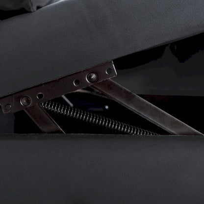 Black 58.26 Velvet Upholstered Button Tufted Chaise Lounge Chair with Storage