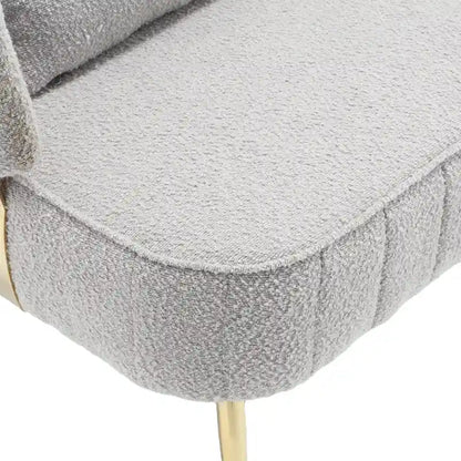 Modern Upholstered Armsofa Tufted Sofa with Metal Frame