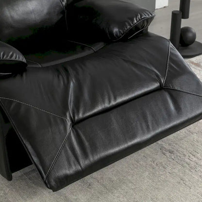 2 Seater Home Theater Recliner Manual Recliner Chair with a LED Light Strip Two Cup Holders and a Storage Box