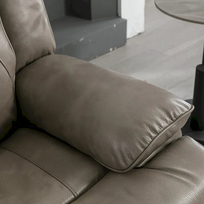 2 Seater Home Theater Recliner Manual Recliner Chair with a LED Light Strip Two Cup Holders and a Storage Box