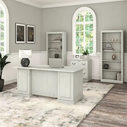 Saratoga Executive Desk, File Cabinet and Bookcases by Bush Furniture