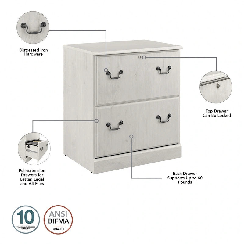 Saratoga Executive Desk, File Cabinet and Bookcases by Bush Furniture