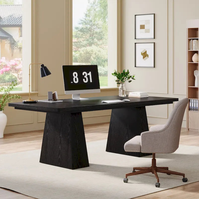 63 Inches Modern Executive Office Desk Large Computer Conference Table