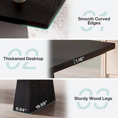 63 Inches Modern Executive Office Desk Large Computer Conference Table