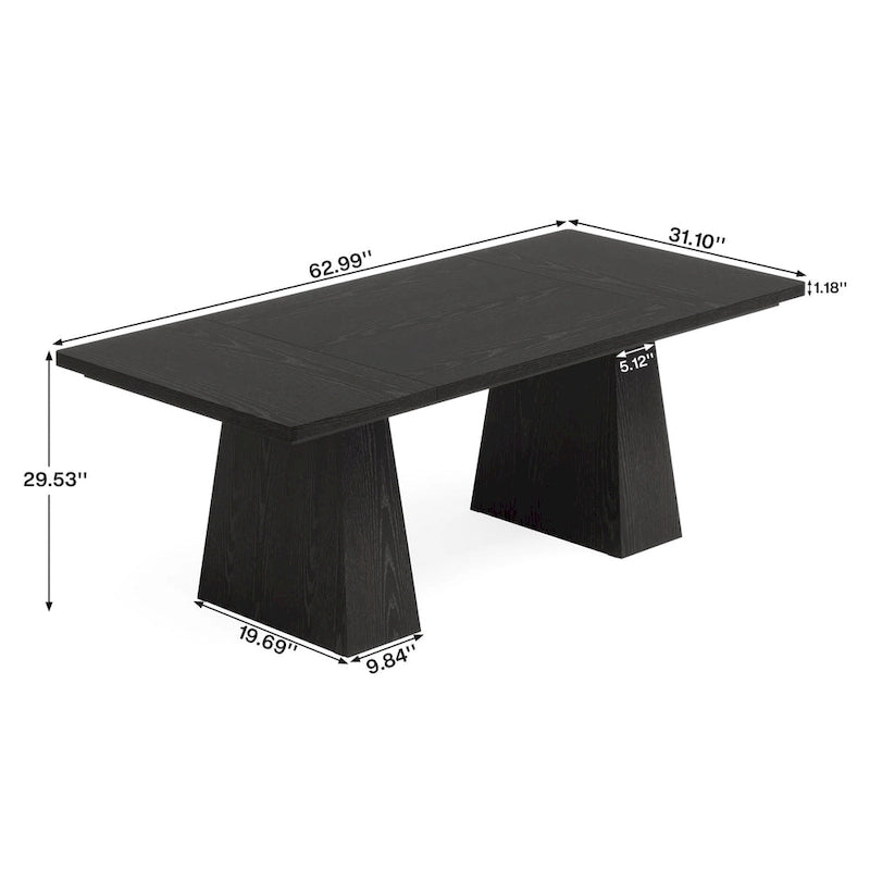 63 Inches Modern Executive Office Desk Large Computer Conference Table