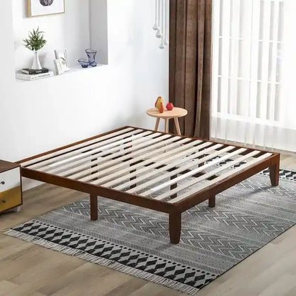 Costway King Size 14 Wooden Bed Frame Mattress Platform Wood Slats