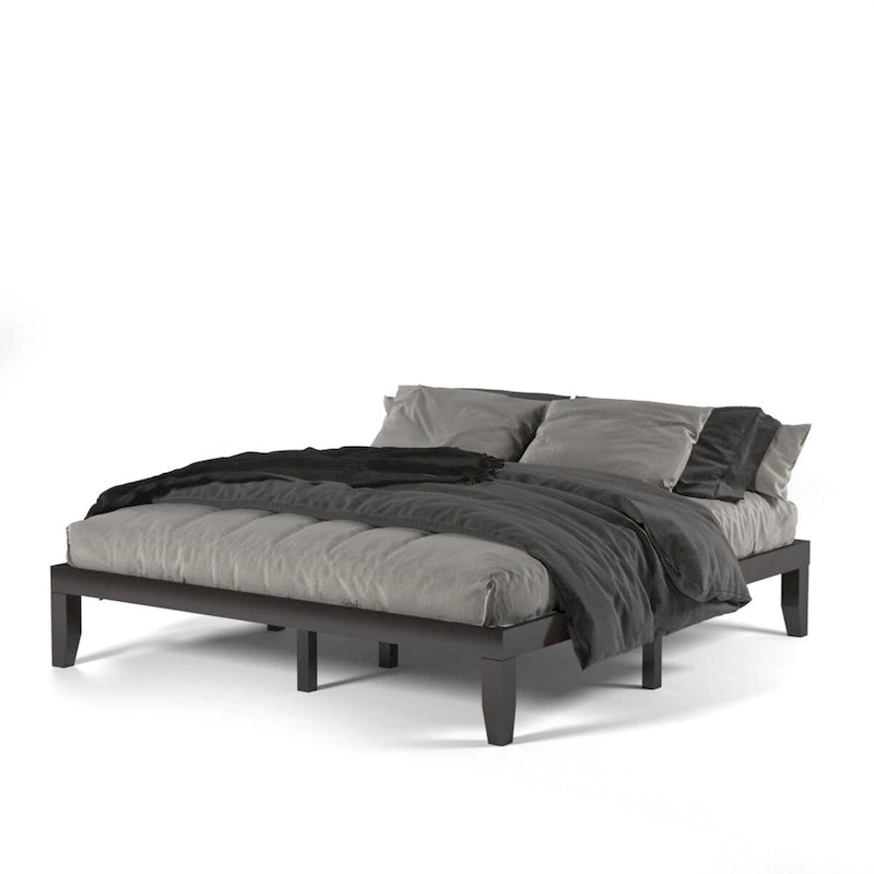 Costway King Size 14 Wooden Bed Frame Mattress Platform Wood Slats