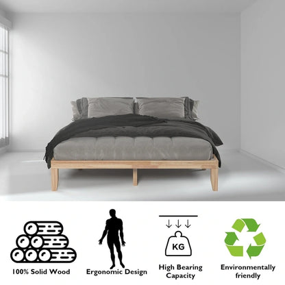 Costway King Size 14 Wooden Bed Frame Mattress Platform Wood Slats