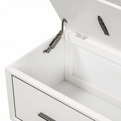 Shoe Bench with Removable Cushion and Hidden Storage for Entryway and Living Room Organization