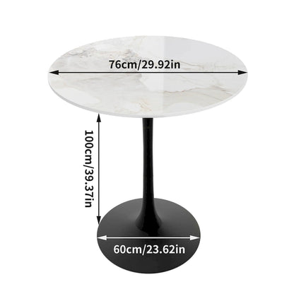 39.37 High Bar Table Round Cafe Bistro Pub Cocktail Kitchen Table Sintered Stone-top