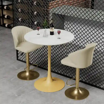 39.37 High Bar Table Round Cafe Bistro Pub Cocktail Kitchen Table Sintered Stone-top