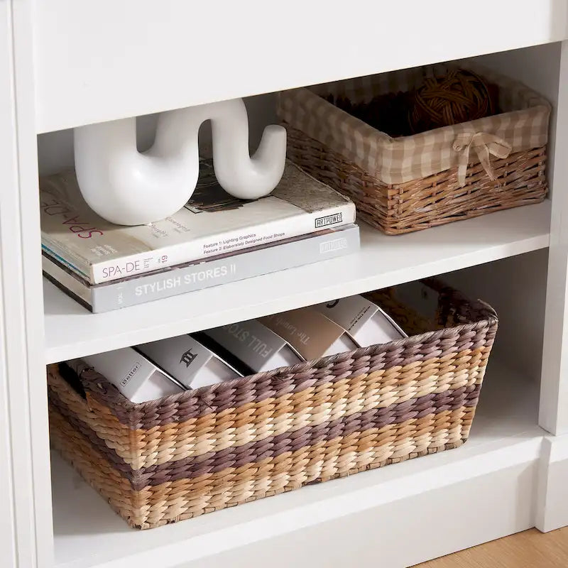 65.75 TV Stand with Large Storage Cabinet and Adjustable Shelves for TVs Up to 65