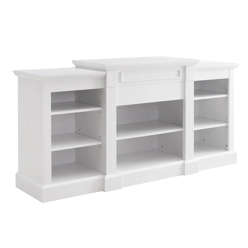 65.75 TV Stand with Large Storage Cabinet and Adjustable Shelves for TVs Up to 65