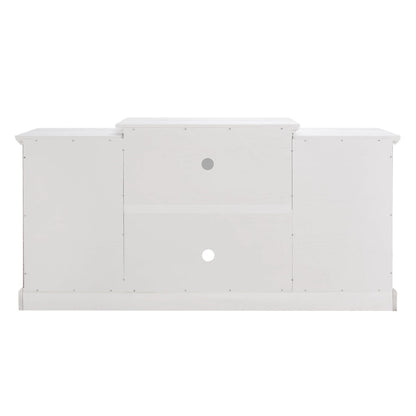 65.75 TV Stand with Large Storage Cabinet and Adjustable Shelves for TVs Up to 65