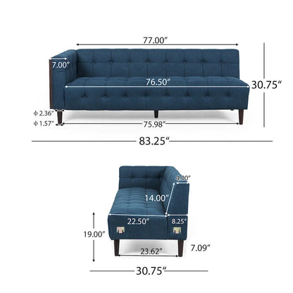 Clermont Mid-century Tufted Sectional Sofa by Christopher Knight Home - 114.00 L x 114.00 W x 30.75 H