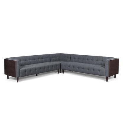 Clermont Mid-century Tufted Sectional Sofa by Christopher Knight Home - 114.00 L x 114.00 W x 30.75 H