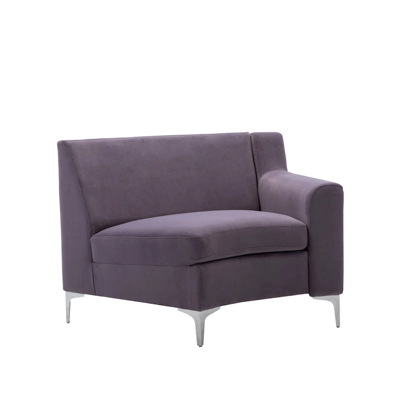 136 Velvet Semicircle couch Modular Curve Sectional Sofa