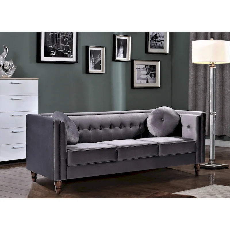 Roberta Velvet Chesterfield Sofa