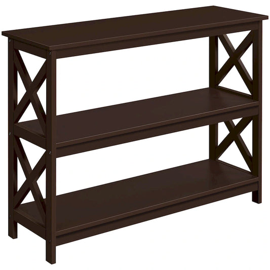 Yaheetech X-Design 3 Tiers Wooden Entryway Console Table