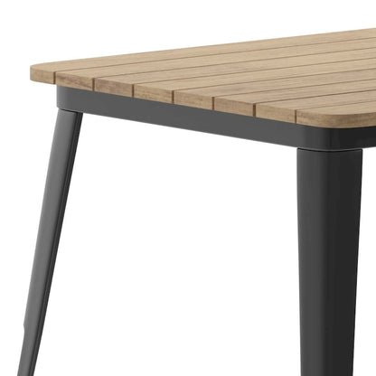 30x60 Commercial Poly Resin Restaurant Table with Umbrella Hole - 30W x 60D x 30H