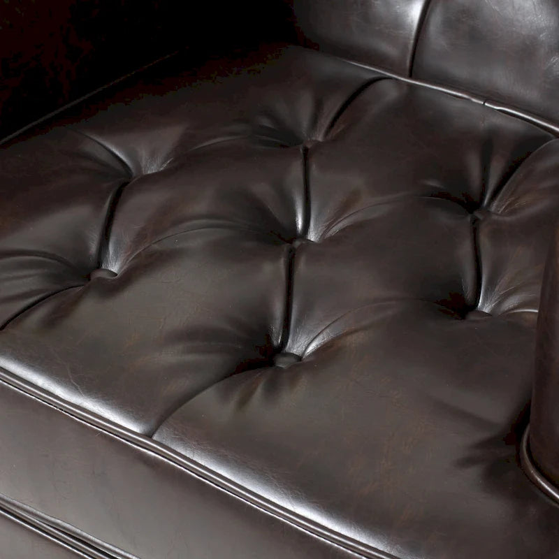 Malone Brown Leather Club Chair by Christopher Knight Home