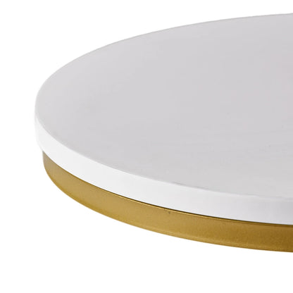 Ingersol Indoor Iron and Faux Wood C Shaped End Table by Christopher Knight Home