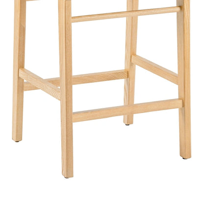 Fully Assembled Woven Leather Counter Height Bar Stools - 18.9W x 18.9D x 38.2H