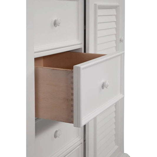 Beachcrest Eggshell White Wood Gentleman's Chest