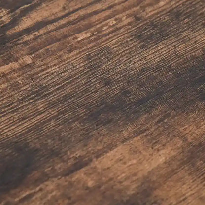 HOMCOM 3 Piece Kitchen Bar Table and Chairs with Storage Shelf, Dining Room Industrial Pub Desk and Stools, Rustic Brown