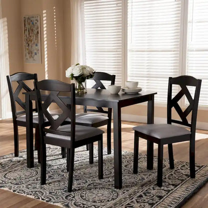 Copper Grove Monongahela Contemporary Fabric 5-Piece Dining Set