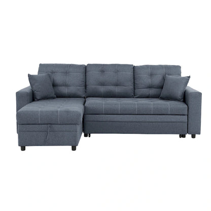 Poundex Reversible Convertible Sectional Sleeper with Storage