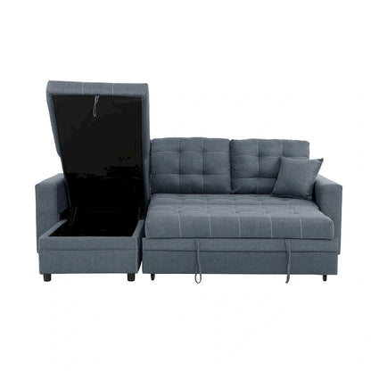 Poundex Reversible Convertible Sectional Sleeper with Storage
