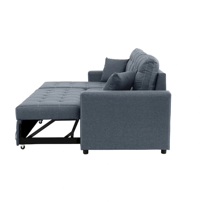 Poundex Reversible Convertible Sectional Sleeper with Storage