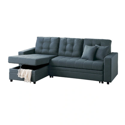 Poundex Reversible Convertible Sectional Sleeper with Storage