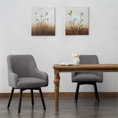 Swivel Dining Chairs Set of 2 Upholstered Accent Chairs Living Room Chairs Desk Office Arm Chair
