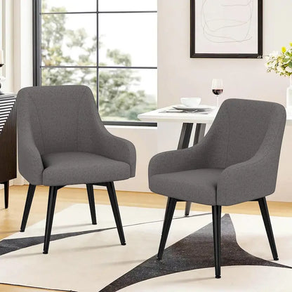 Swivel Dining Chairs Set of 2 Upholstered Accent Chairs Living Room Chairs Desk Office Arm Chair