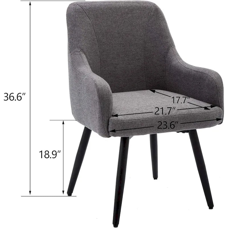 Swivel Dining Chairs Set of 2 Upholstered Accent Chairs Living Room Chairs Desk Office Arm Chair