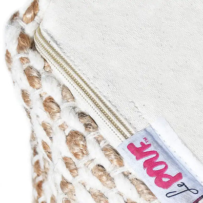 Caiman Handcrafted Boho Fabric Pouf by Christopher Knight Home