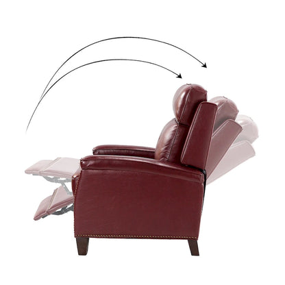 Gaspar Mid-Century Modern Pushback Recliner with Nailhead Trim by HULALA HOME