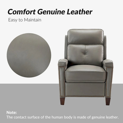 Gaspar Mid-Century Modern Pushback Recliner with Nailhead Trim by HULALA HOME