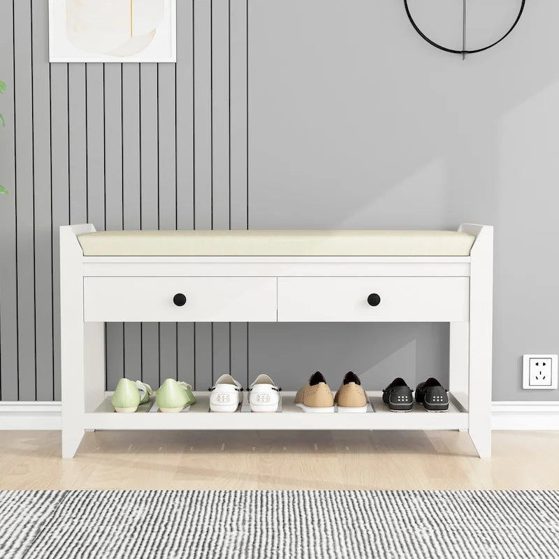 Entryway Storage Bench with Drawers
