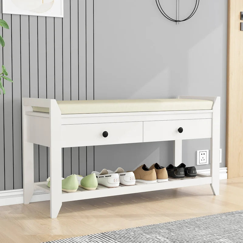 Entryway Storage Bench with Drawers