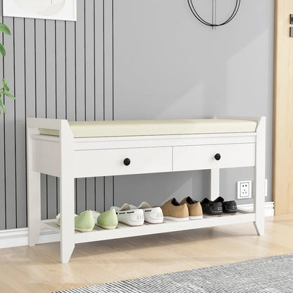 Entryway Storage Bench with Drawers