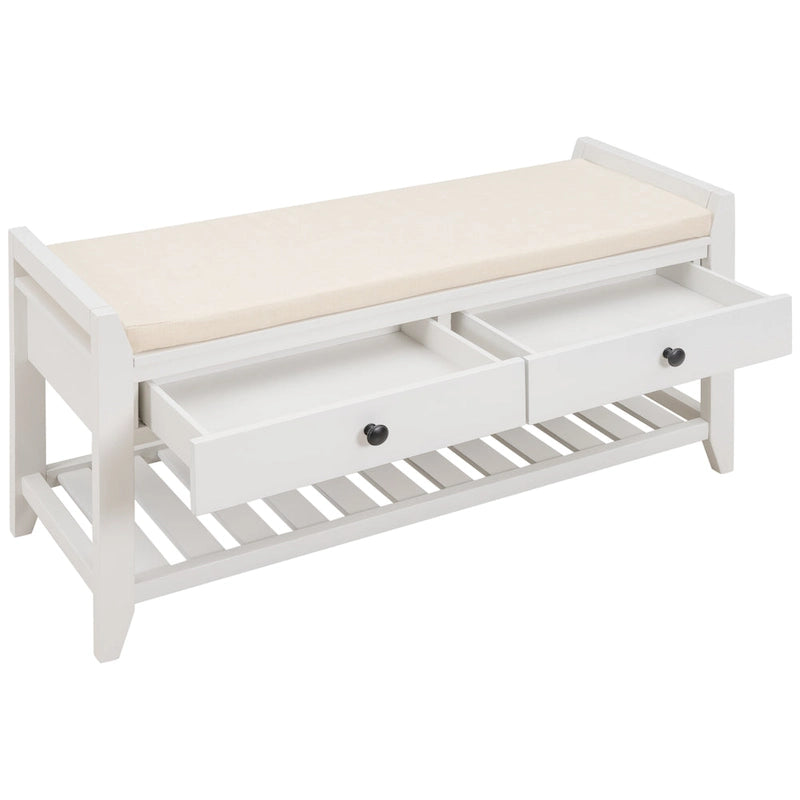 Entryway Storage Bench with Drawers