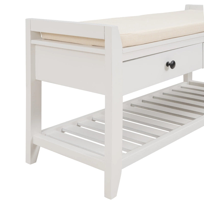 Entryway Storage Bench with Drawers