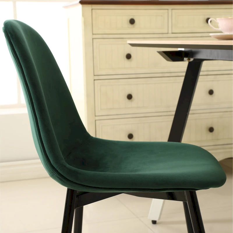 Roundhill Furniture Lassan Contemporary 5-Piece Dining Set, White Round Table and 4 Chairs